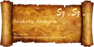Szokoly Szabina névjegykártya